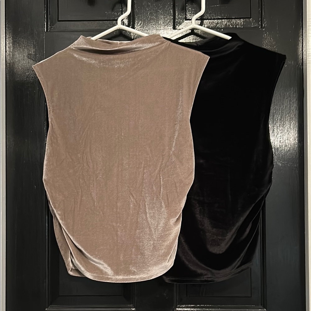 Set of A New Day Ruched Velvet Tank Top Target